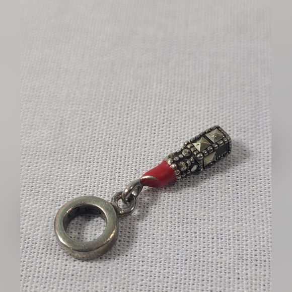 Black Label Persona Girl Sterling Silver "Red Lipstick" Bead Charm- Flawed - Picture 5 of 5